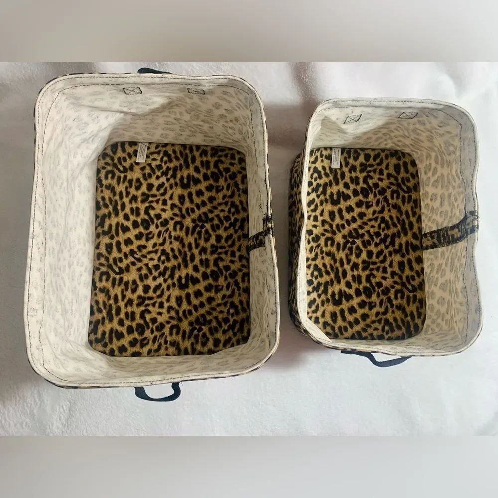 PINK VS CHEETAH STORAGE BINS SETS OF 2